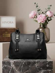 Black Premium Leather Handbag